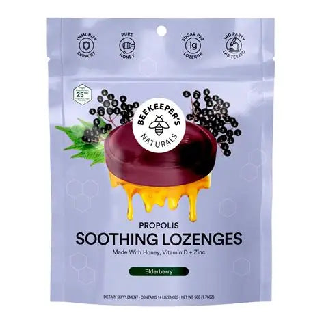 Beekeeper's Soothed Elderberry Lozenges