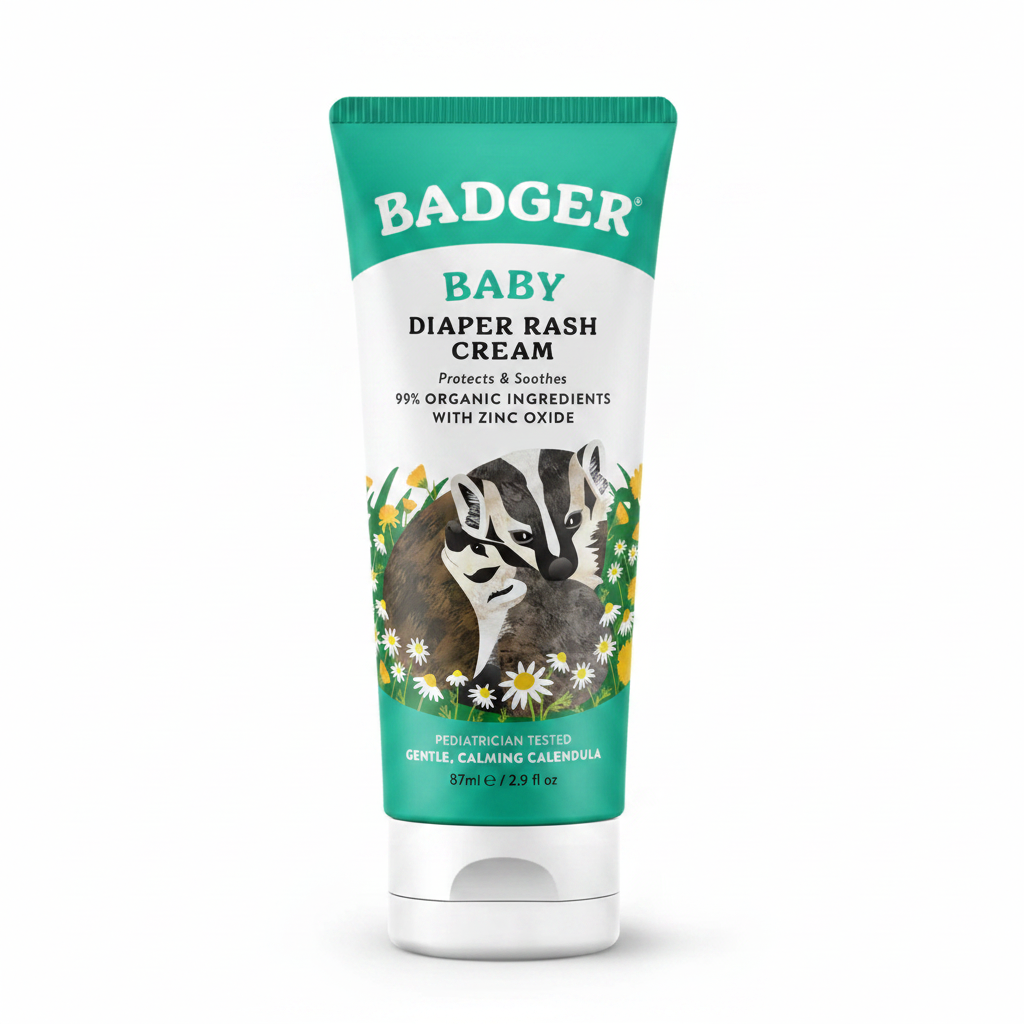 Badger Diaper Rash Cream with Zinc Oxide